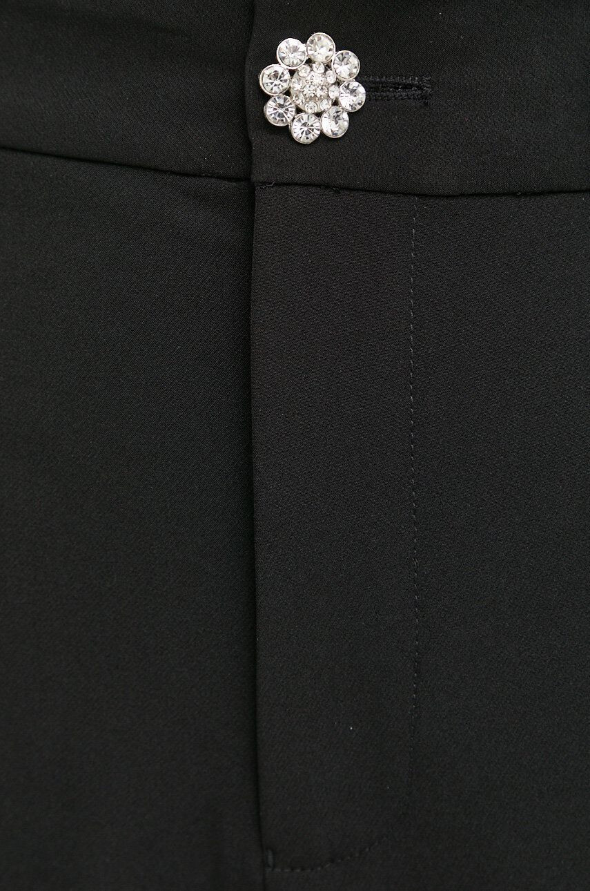 Custommade pantaloni Pianora femei culoarea negru fason tigareta high waist - Pled.ro