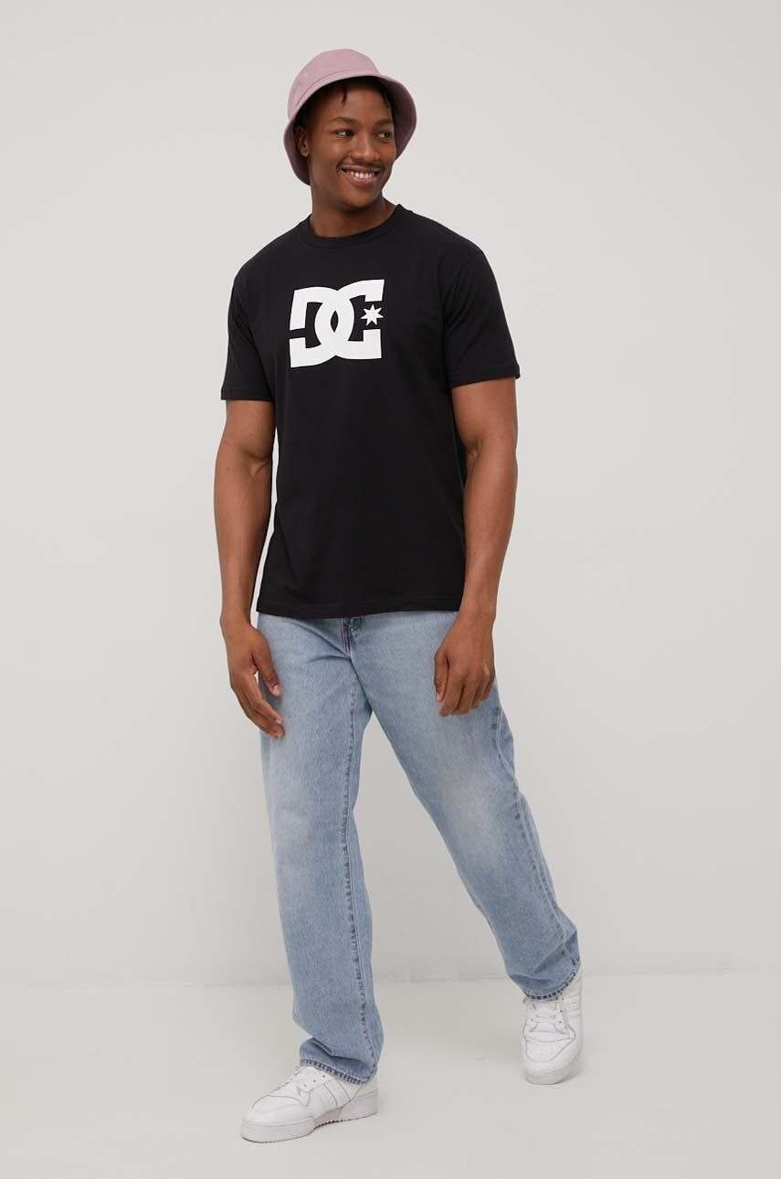 DC tricou din bumbac culoarea negru cu imprimeu - Pled.ro