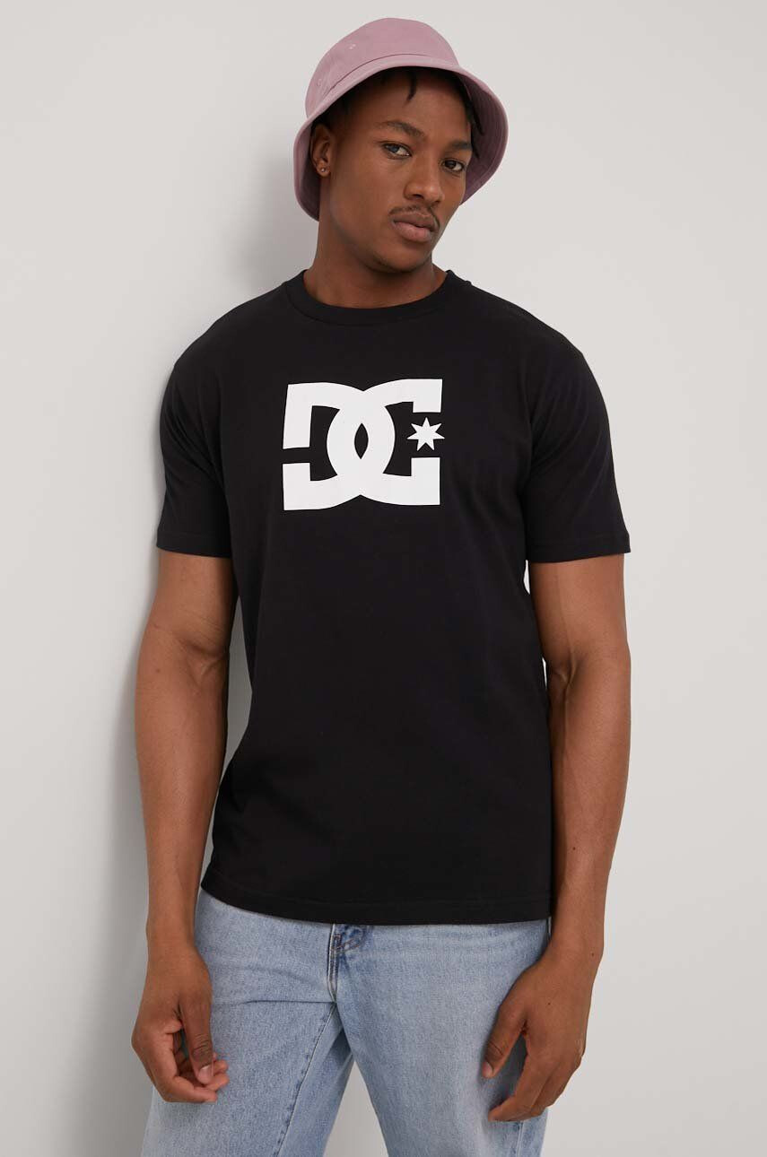 DC tricou din bumbac culoarea negru cu imprimeu - Pled.ro