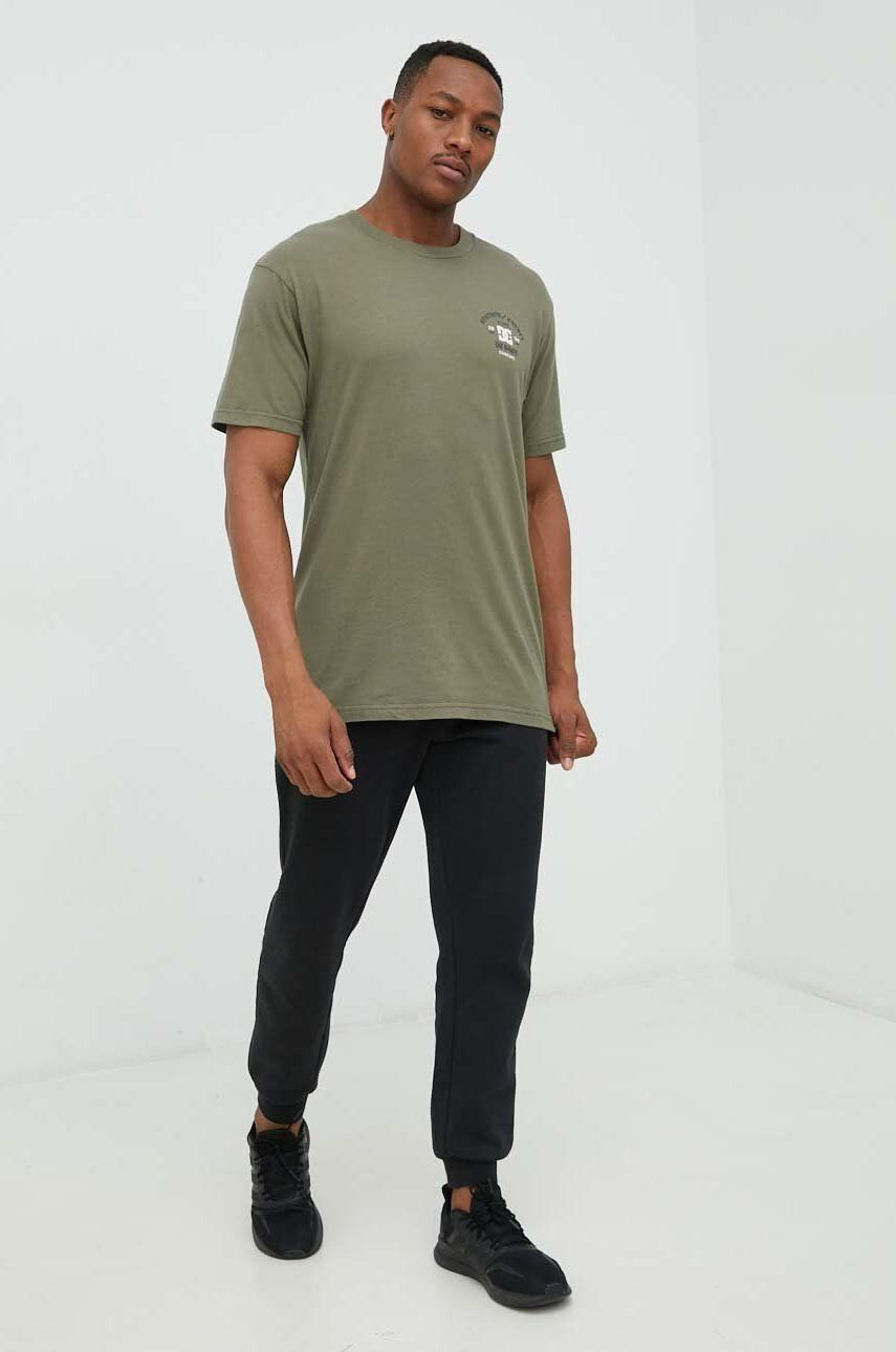 DC tricou din bumbac culoarea verde neted - Pled.ro