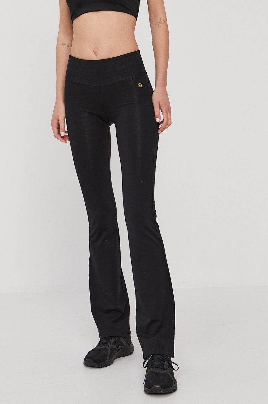 Deha Pantaloni femei culoarea negru material neted - Pled.ro