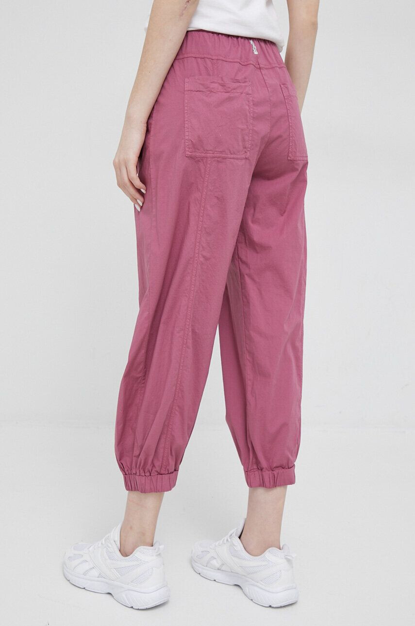 Deha pantaloni femei culoarea roz high waist - Pled.ro