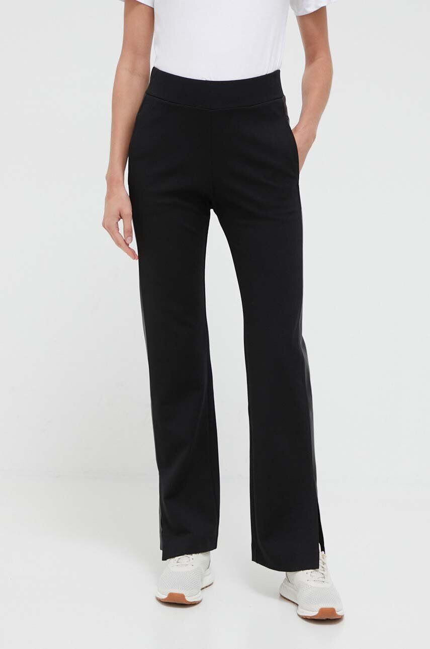 Deha pantaloni femei culoarea negru evazati high waist - Pled.ro