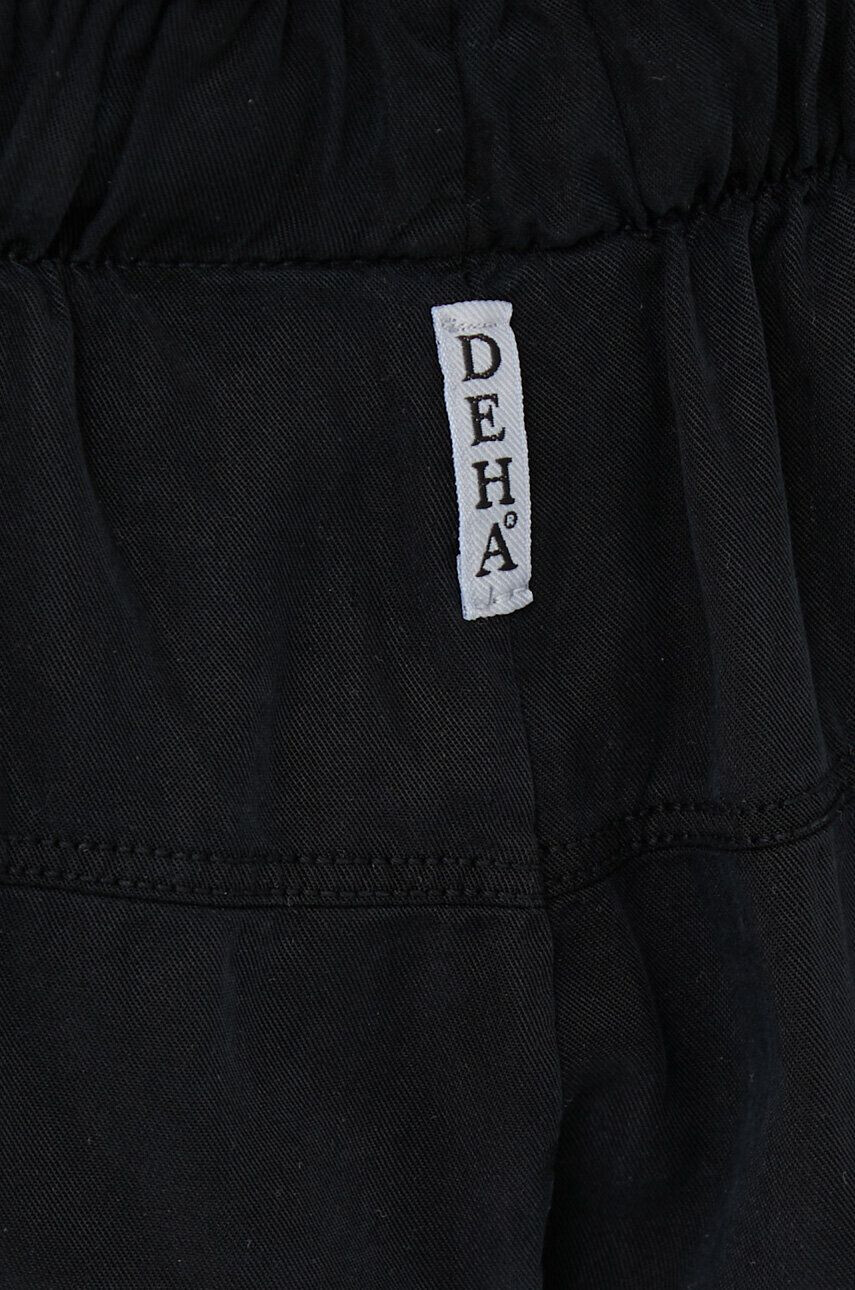 Deha pantaloni scurti femei culoarea negru neted high waist - Pled.ro