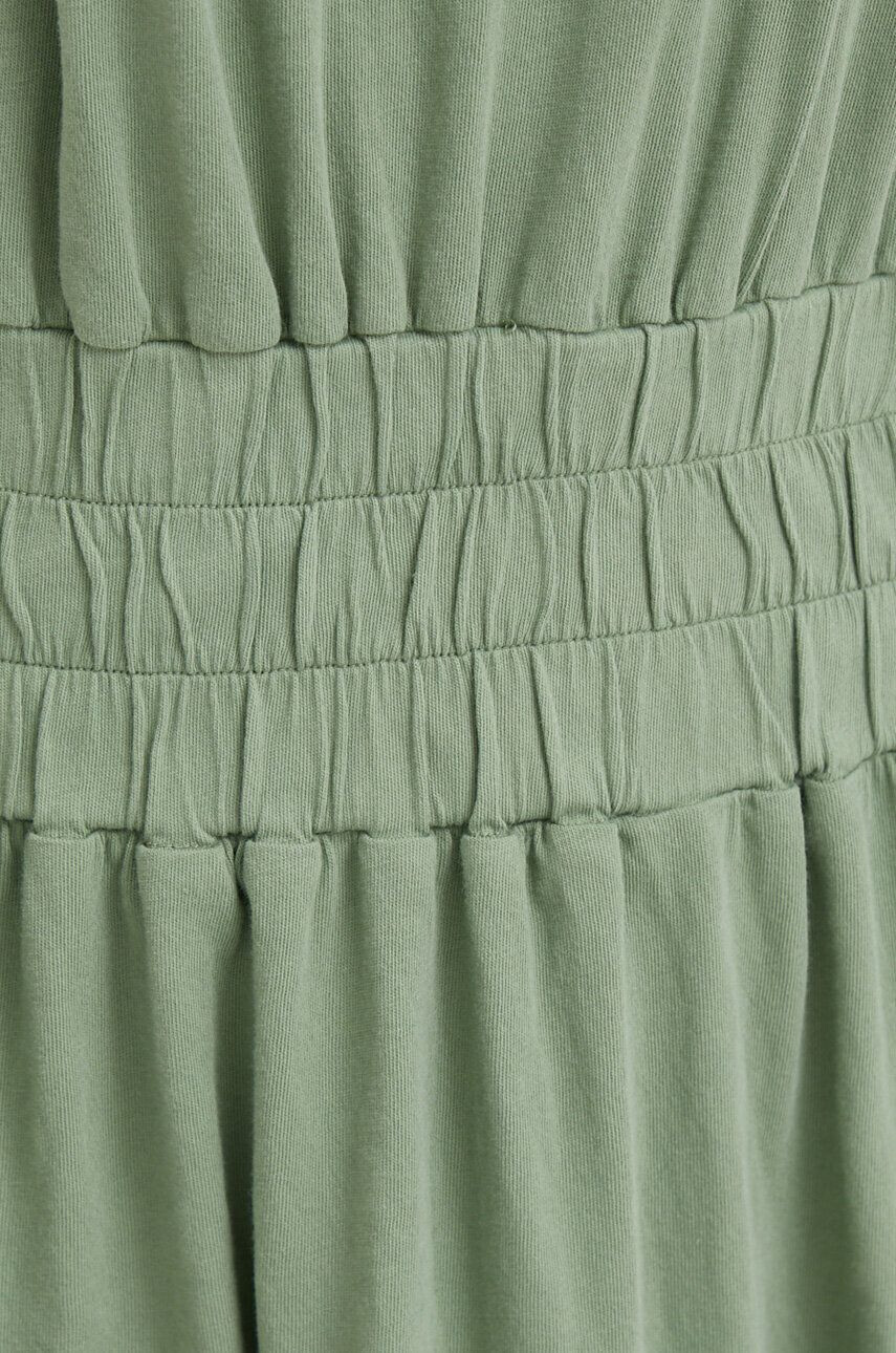 Deha rochie din bumbac culoarea verde maxi evazati - Pled.ro