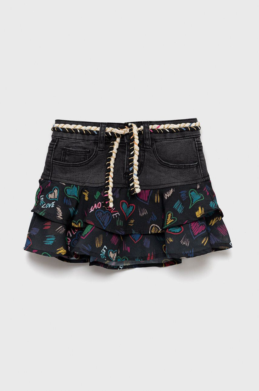 Desigual fusta fete culoarea negru mini evazati - Pled.ro