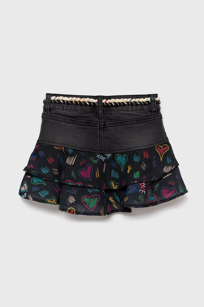 Desigual fusta fete culoarea negru mini evazati - Pled.ro