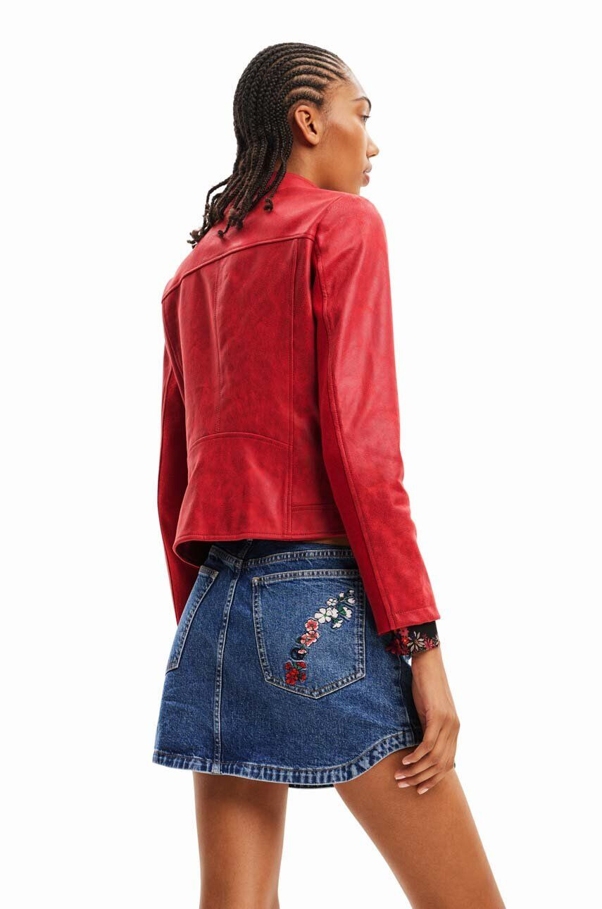 Desigual geaca femei culoarea maro de tranzitie - Pled.ro