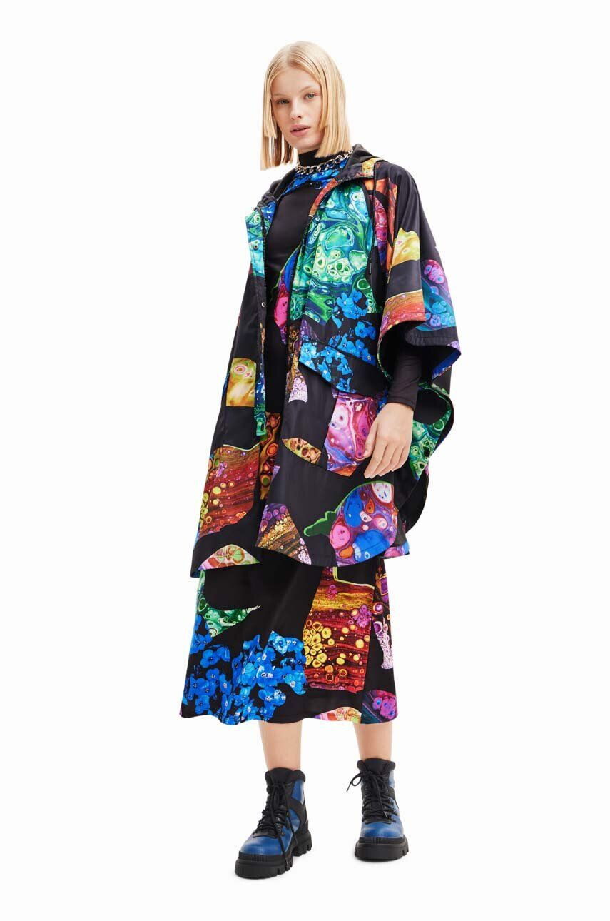 Desigual geaca de ploaie femei de tranzitie oversize - Pled.ro