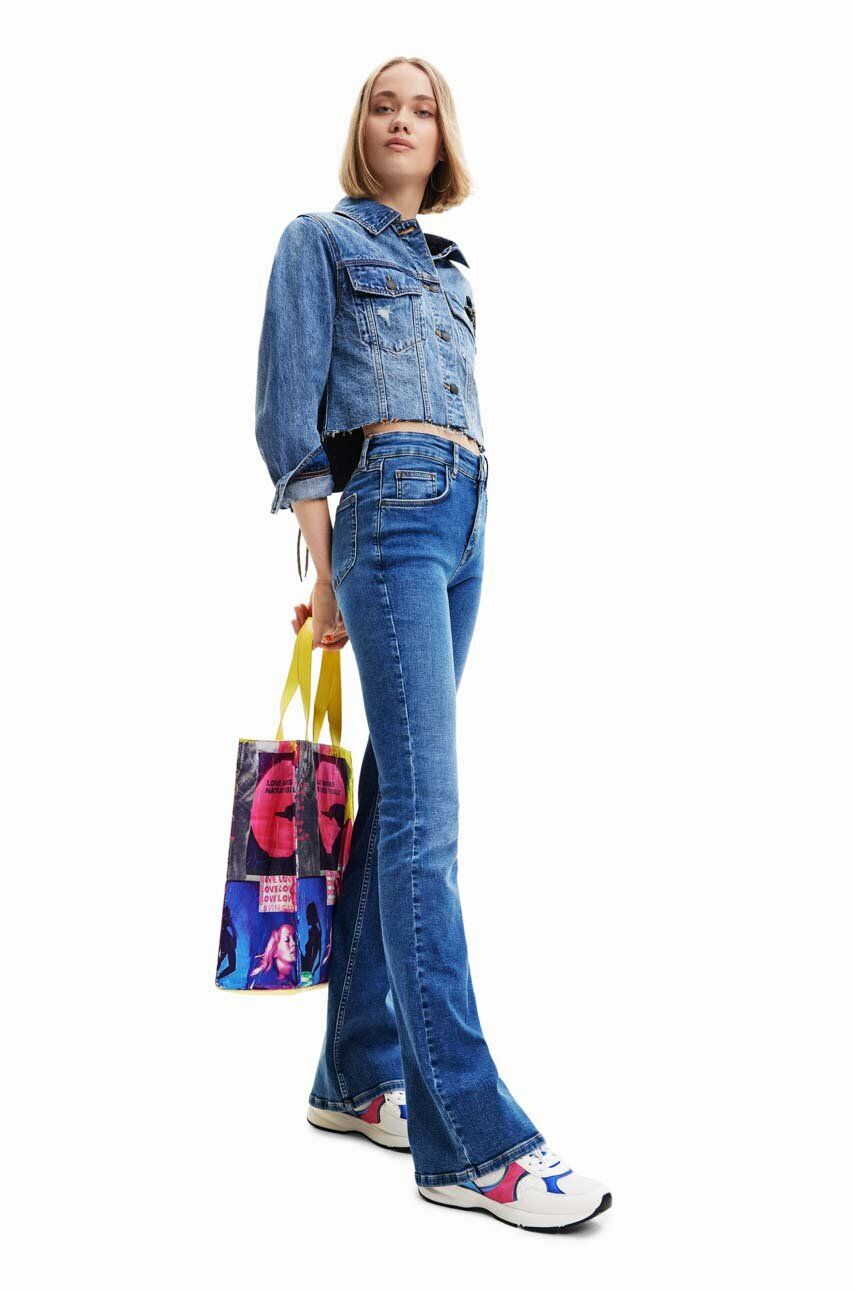 Desigual jeansi femei medium waist - Pled.ro