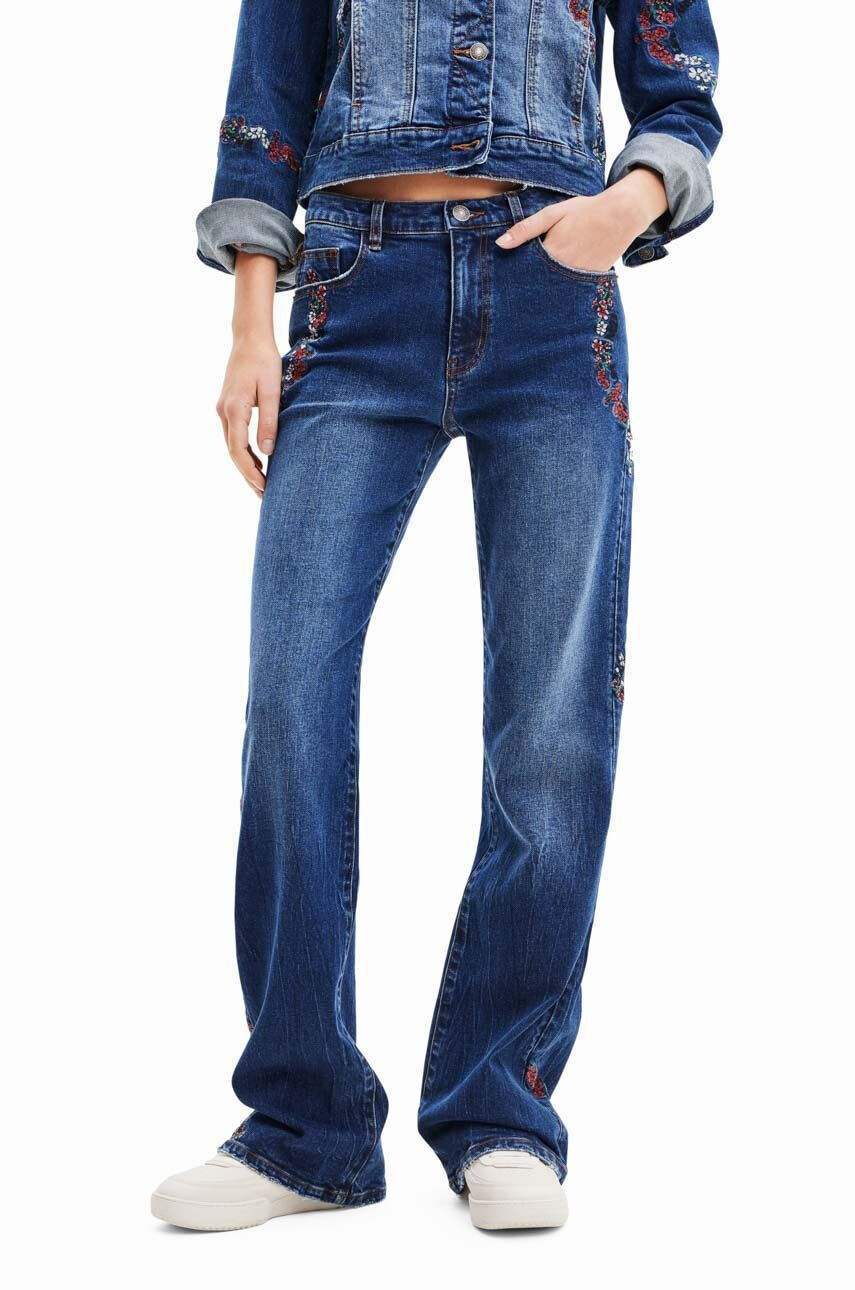 Desigual jeansi femei medium waist - Pled.ro