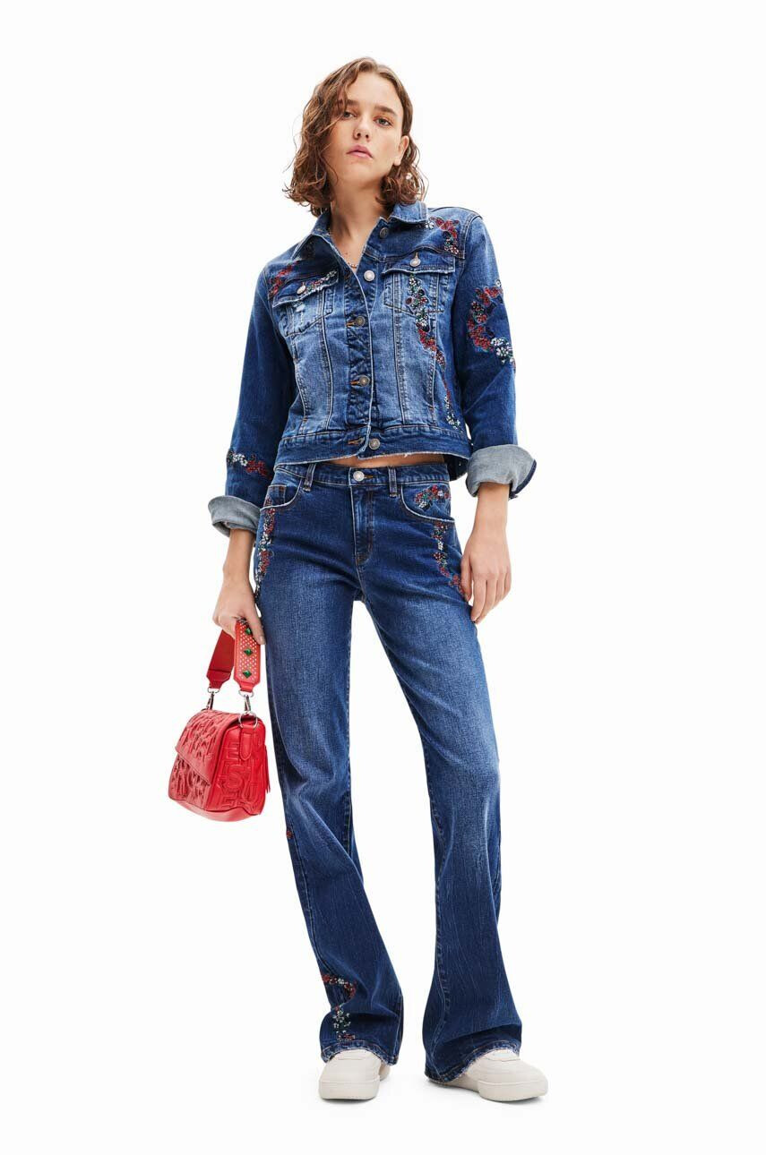 Desigual jeansi femei medium waist - Pled.ro