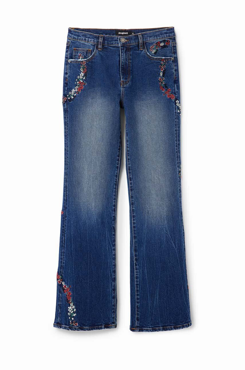 Desigual jeansi femei medium waist - Pled.ro