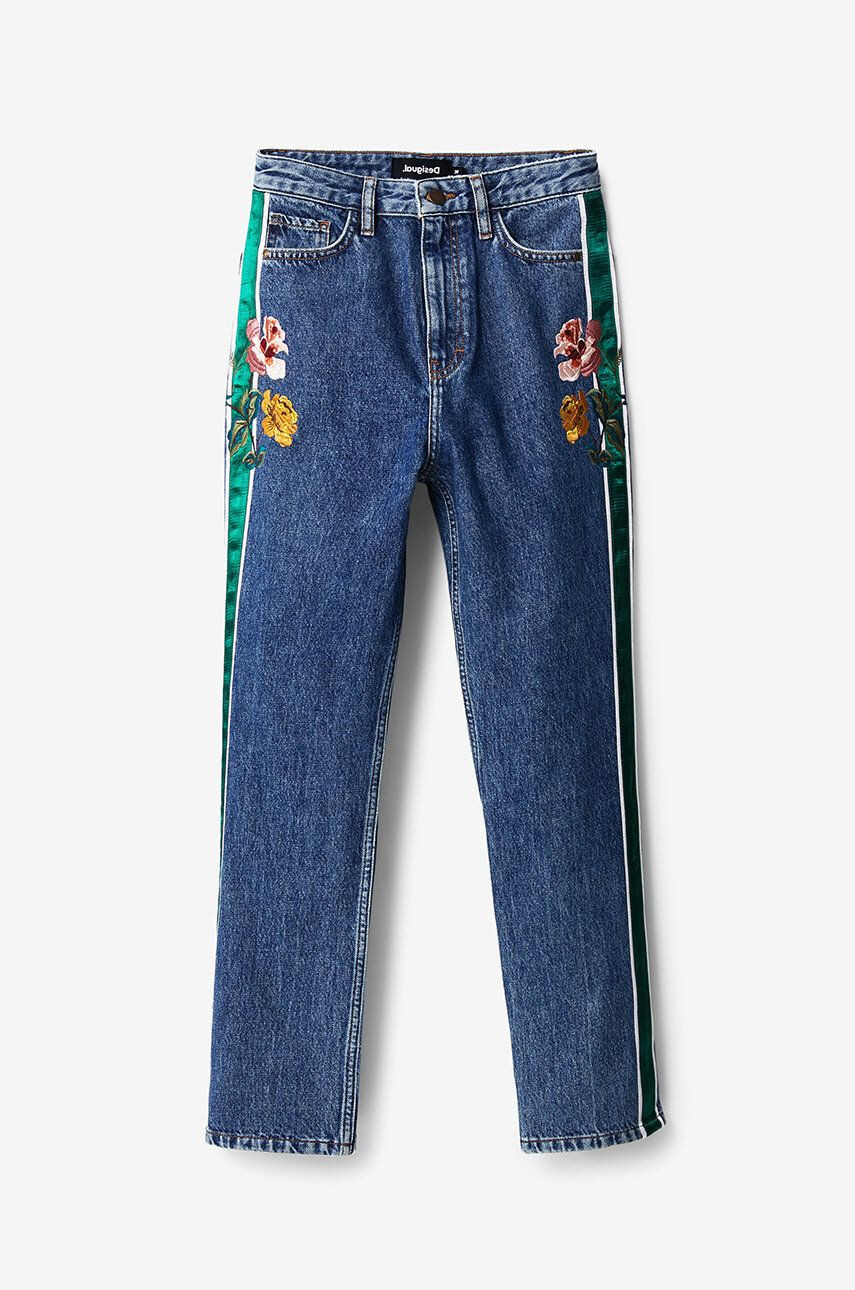 Desigual jeansi femei high waist - Pled.ro