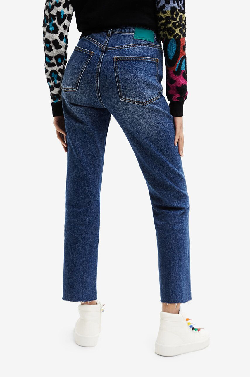 Desigual jeansi femei high waist - Pled.ro