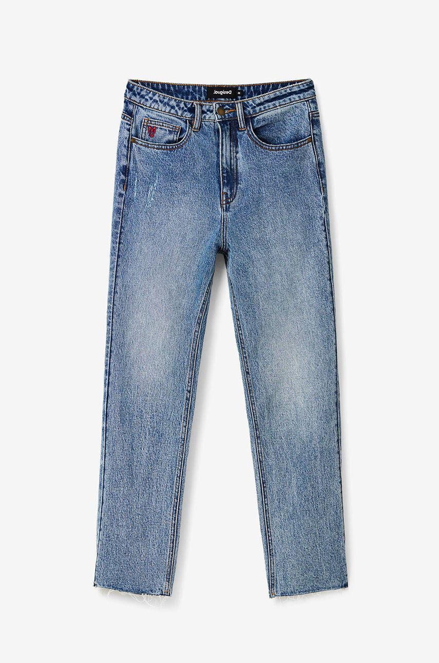 Desigual jeansi femei high waist - Pled.ro