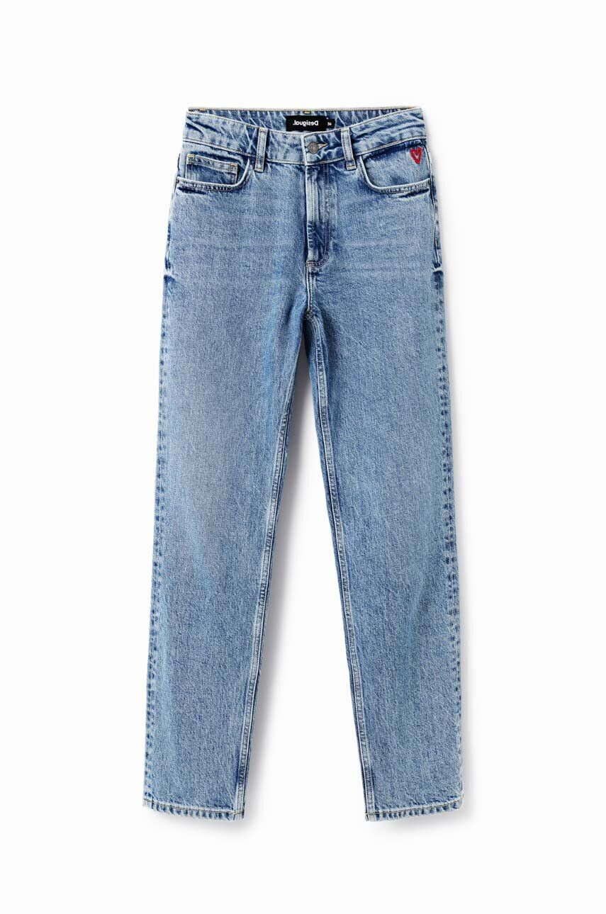 Desigual jeansi femei high waist - Pled.ro