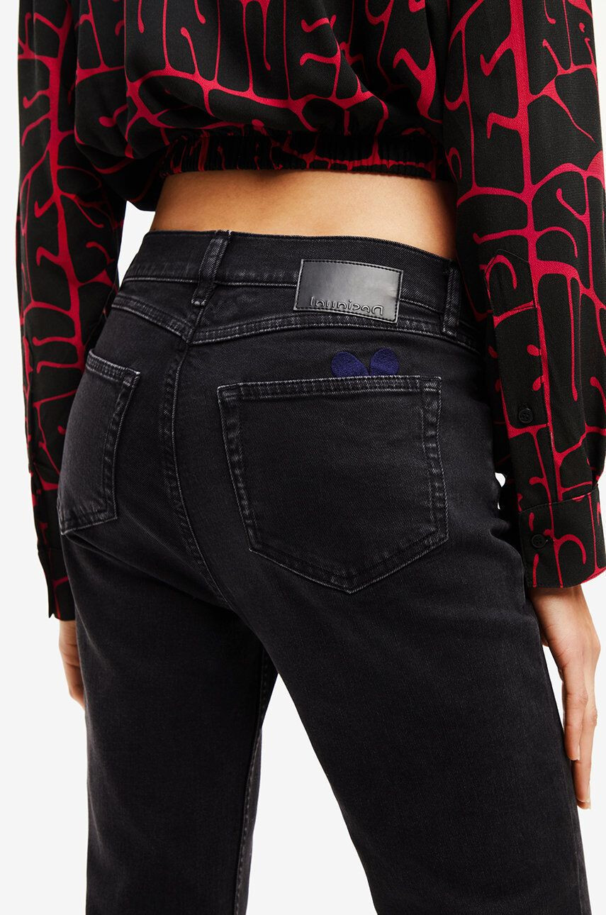 Desigual jeansi femei high waist - Pled.ro