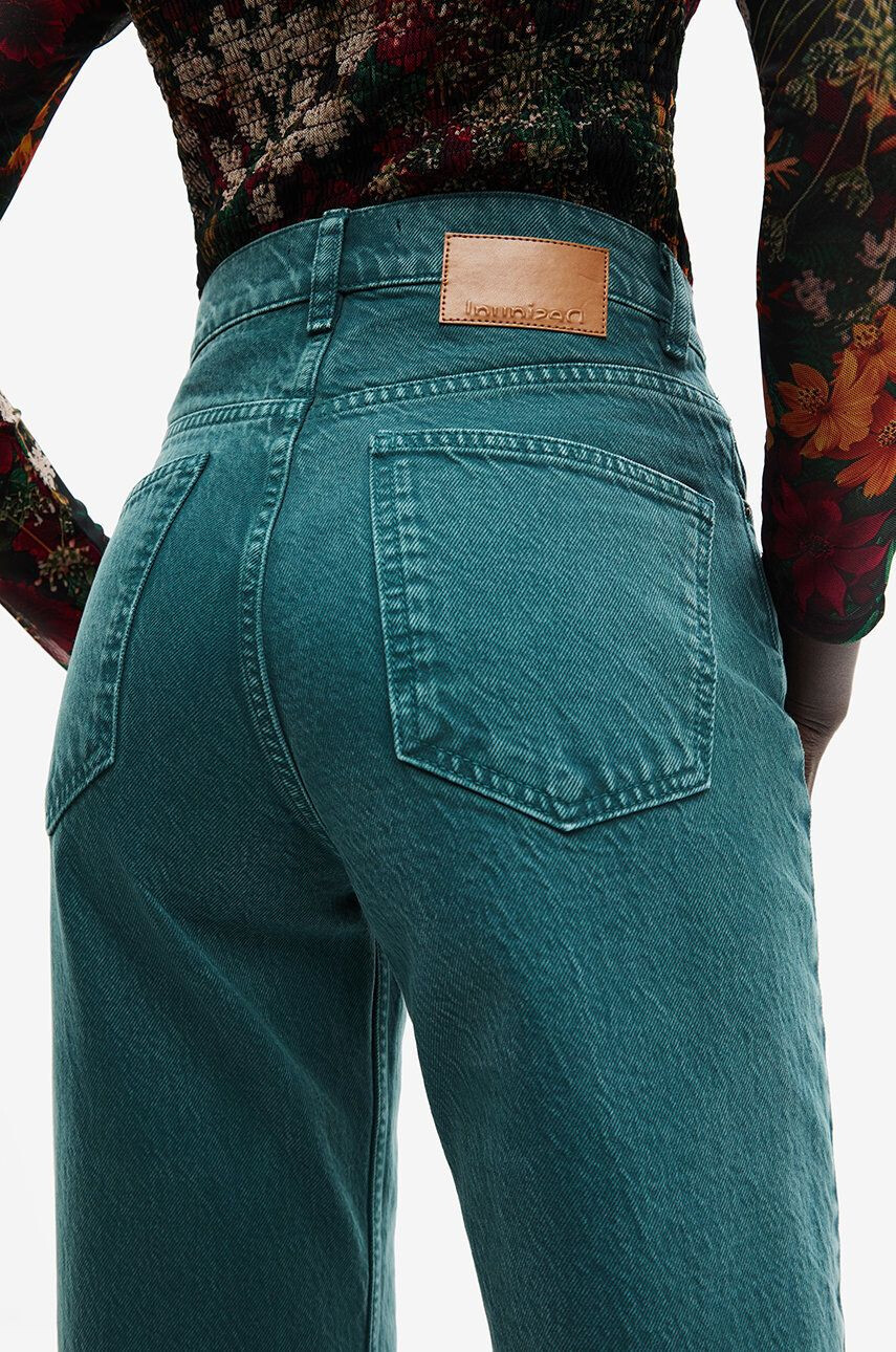 Desigual jeansi femei high waist - Pled.ro