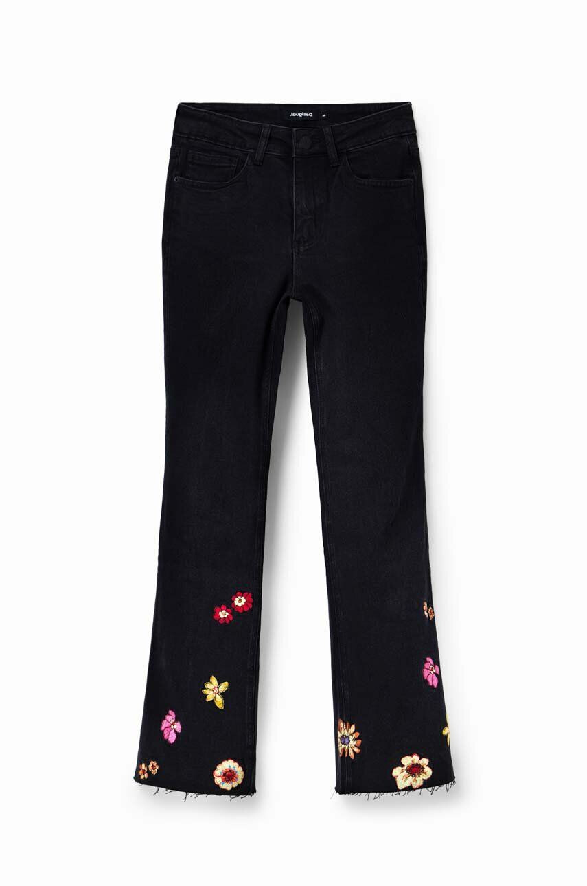 Desigual jeansi femei high waist - Pled.ro