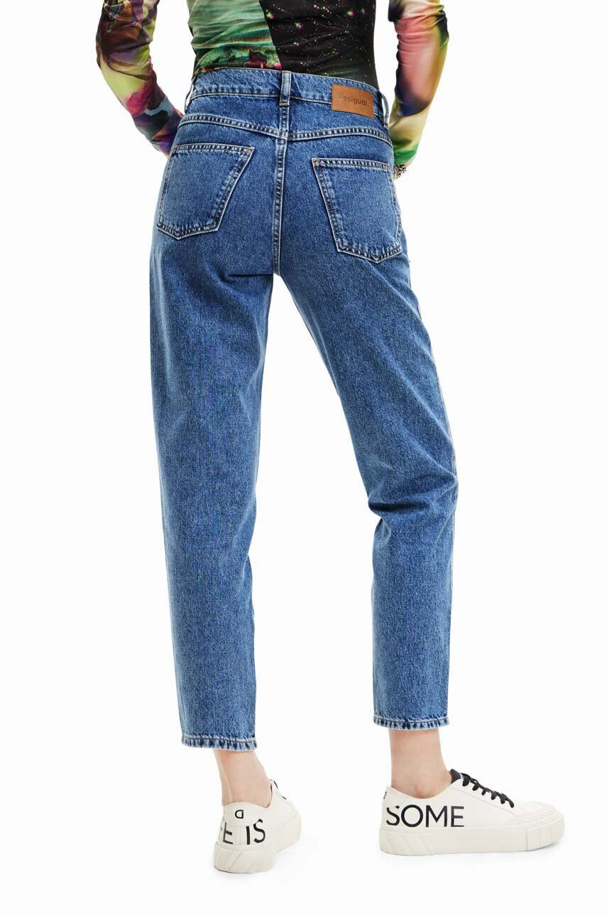 Desigual jeansi femei high waist - Pled.ro