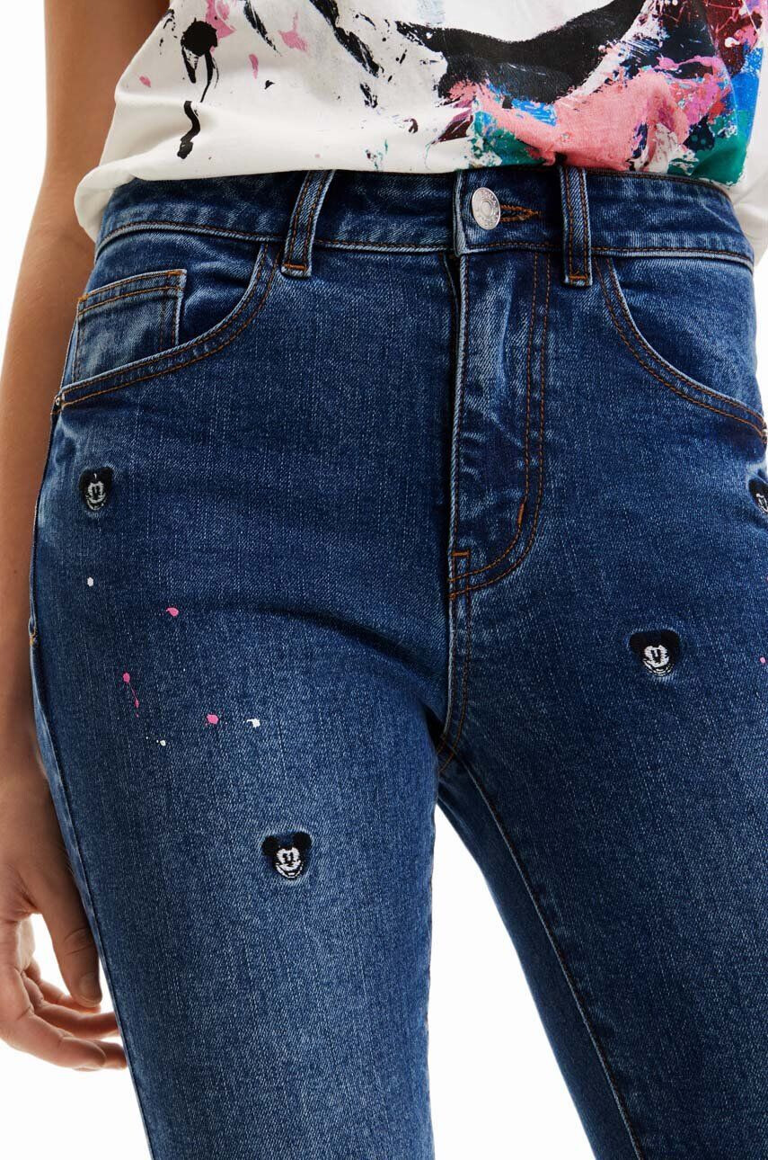 Desigual jeansi x Disney femei medium waist - Pled.ro