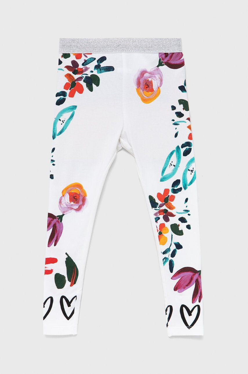 Desigual leggins copii culoarea alb modelator - Pled.ro