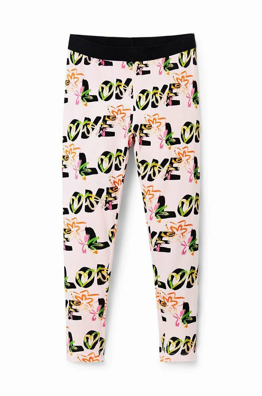 Desigual leggins copii culoarea roz modelator - Pled.ro