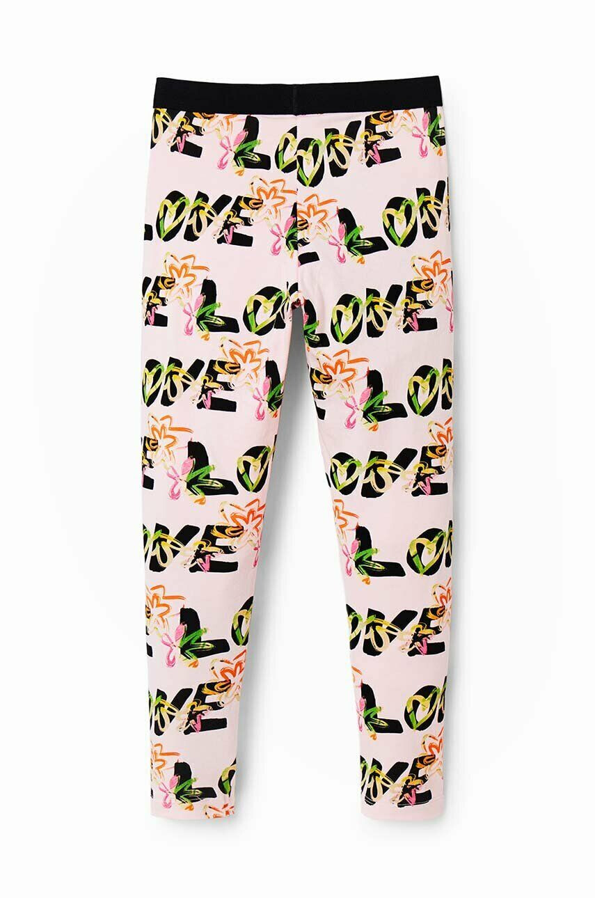 Desigual leggins copii culoarea roz modelator - Pled.ro