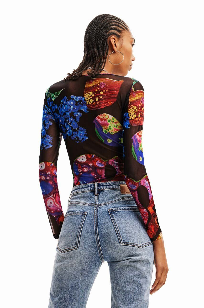 Desigual longsleeve femei culoarea negru - Pled.ro