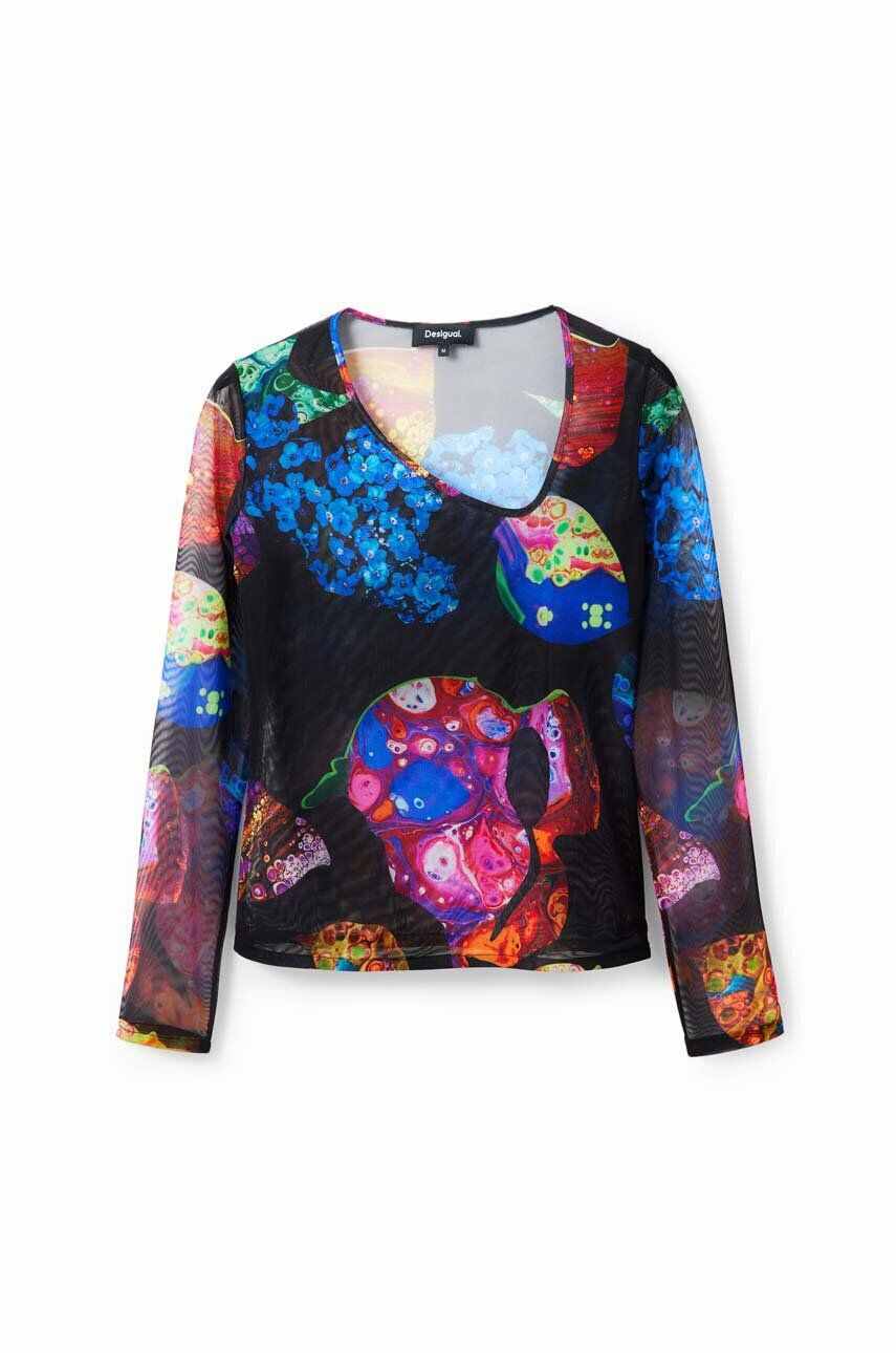 Desigual longsleeve femei culoarea negru - Pled.ro