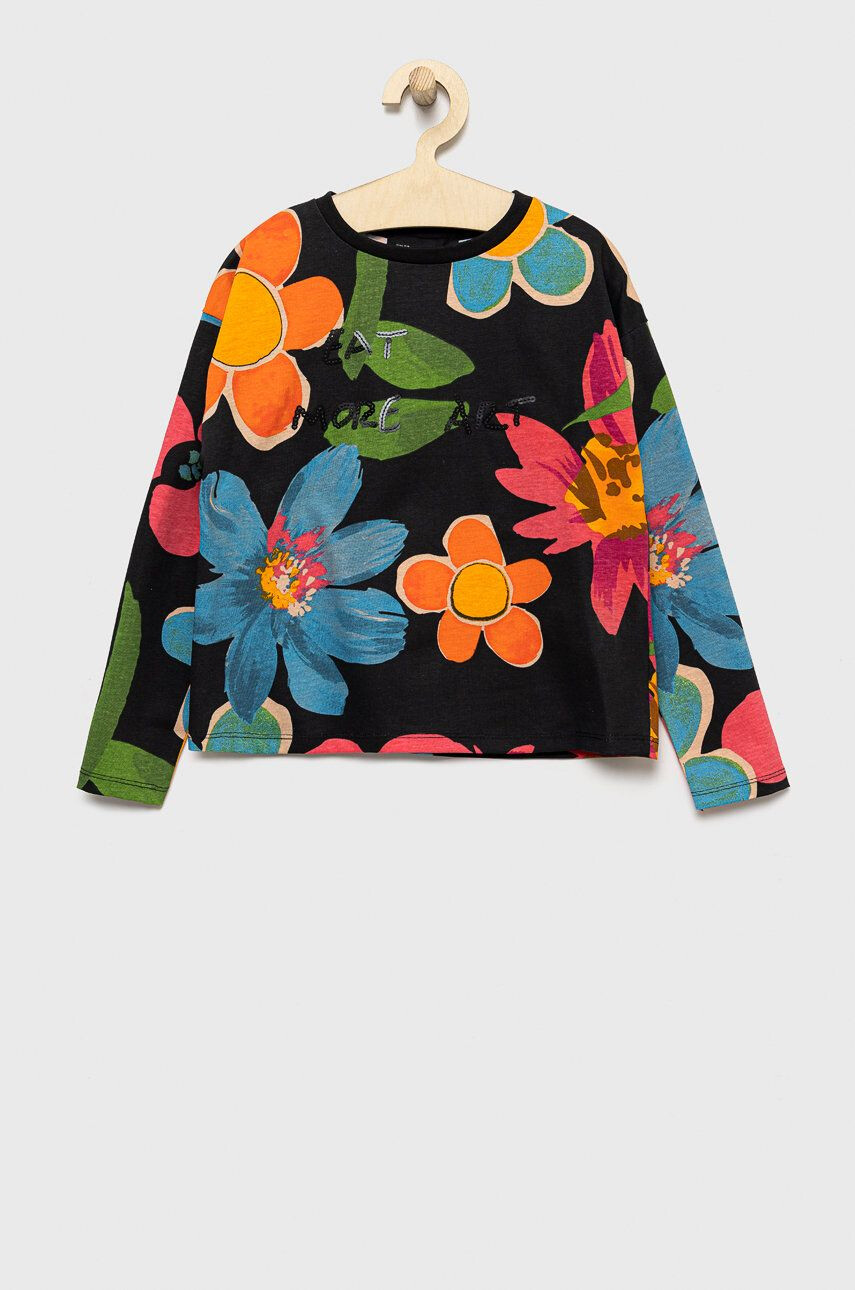 Desigual longsleeve din bumbac pentru copii - Pled.ro