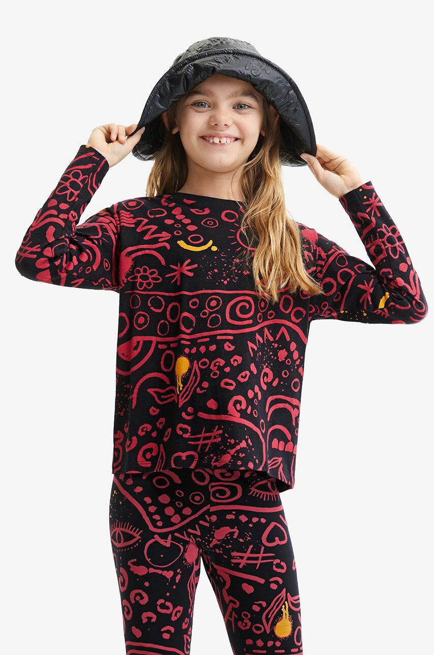 Desigual longsleeve din bumbac pentru copii - Pled.ro