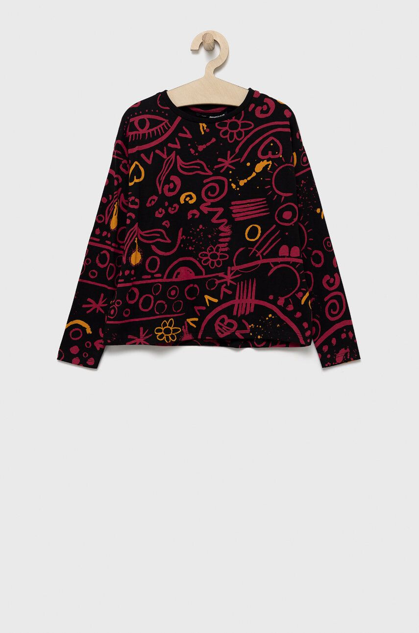 Desigual longsleeve din bumbac pentru copii - Pled.ro