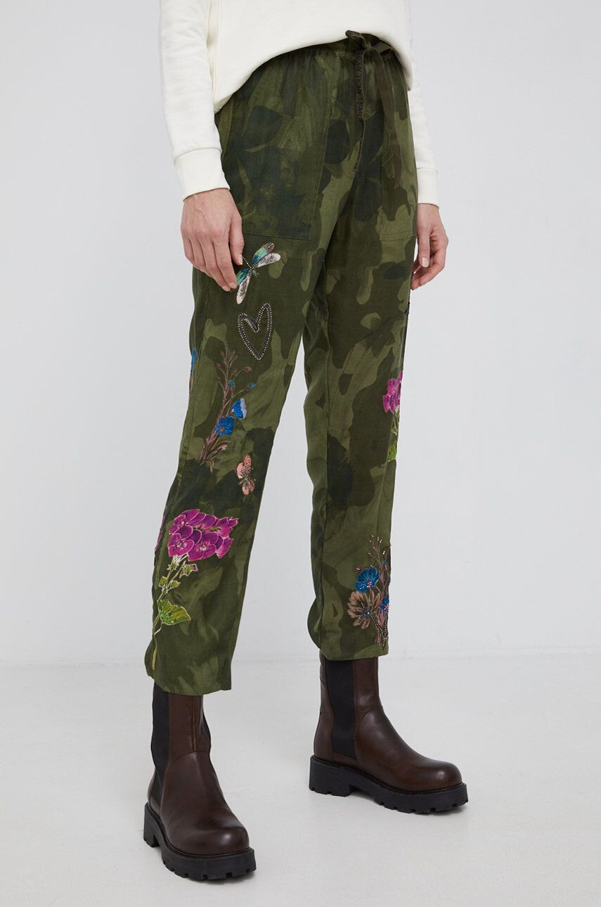 Desigual pantaloni barbati culoarea verde jogger - Pled.ro