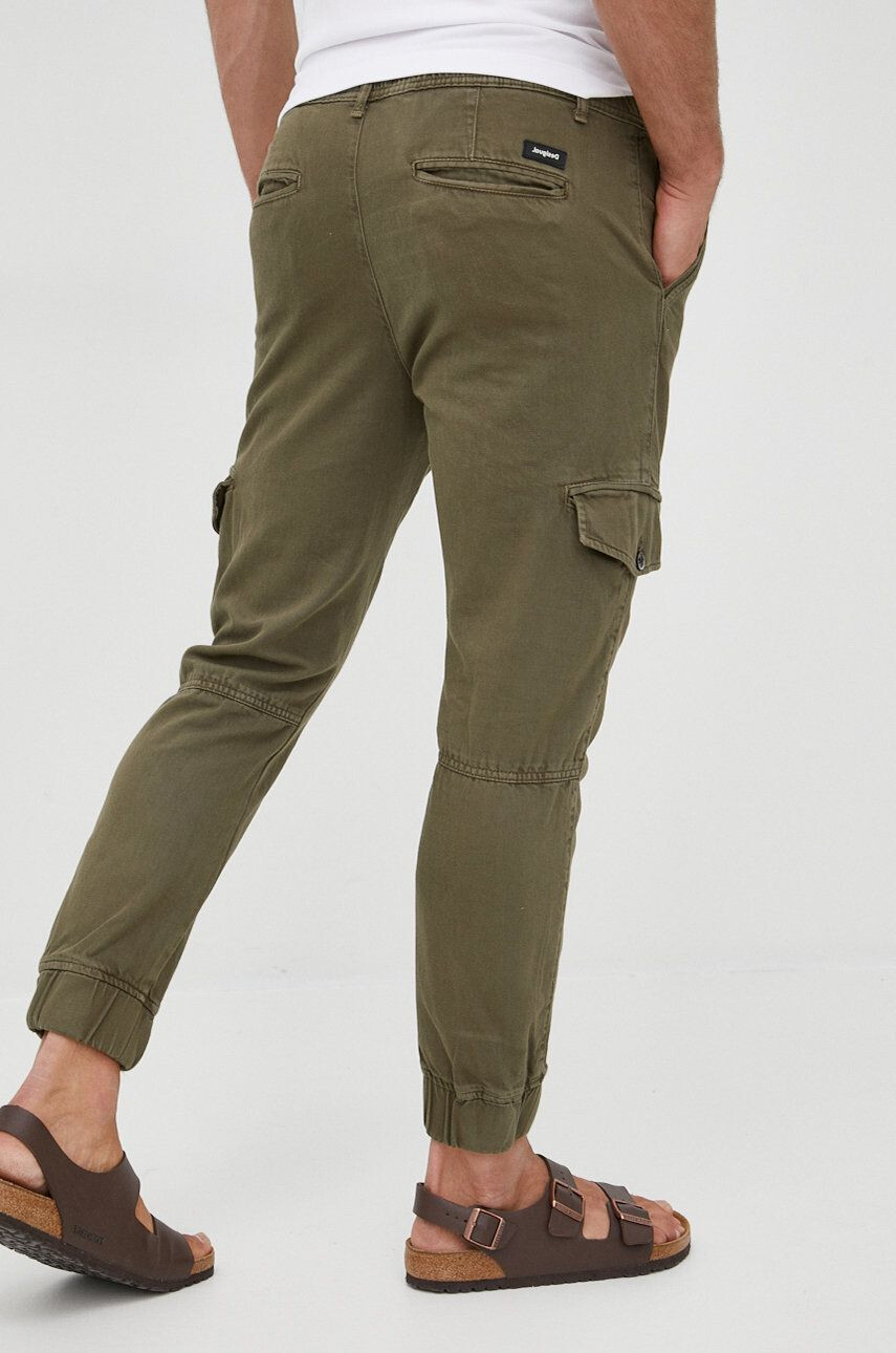 Desigual pantaloni barbati culoarea verde jogger - Pled.ro