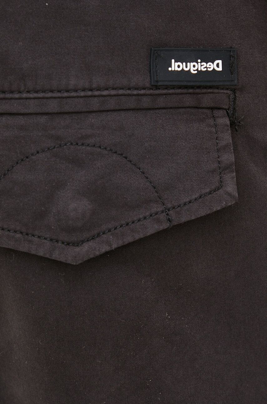 Desigual pantaloni barbati culoarea negru drept - Pled.ro