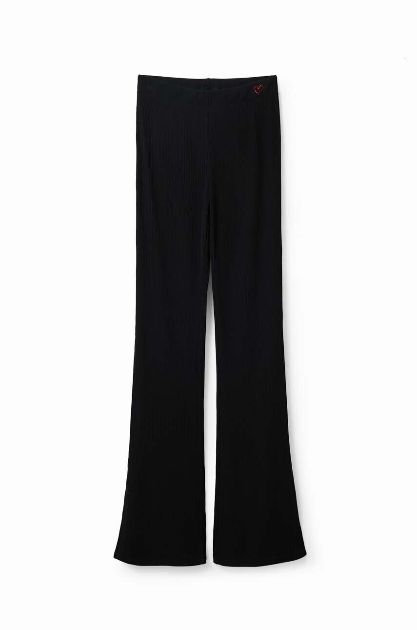 Desigual pantaloni femei culoarea negru drept medium waist - Pled.ro