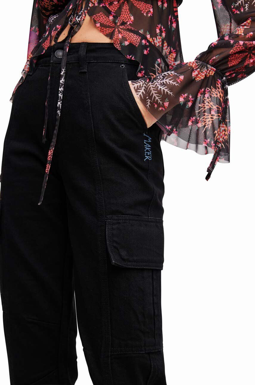 Desigual pantaloni femei culoarea negru - Pled.ro