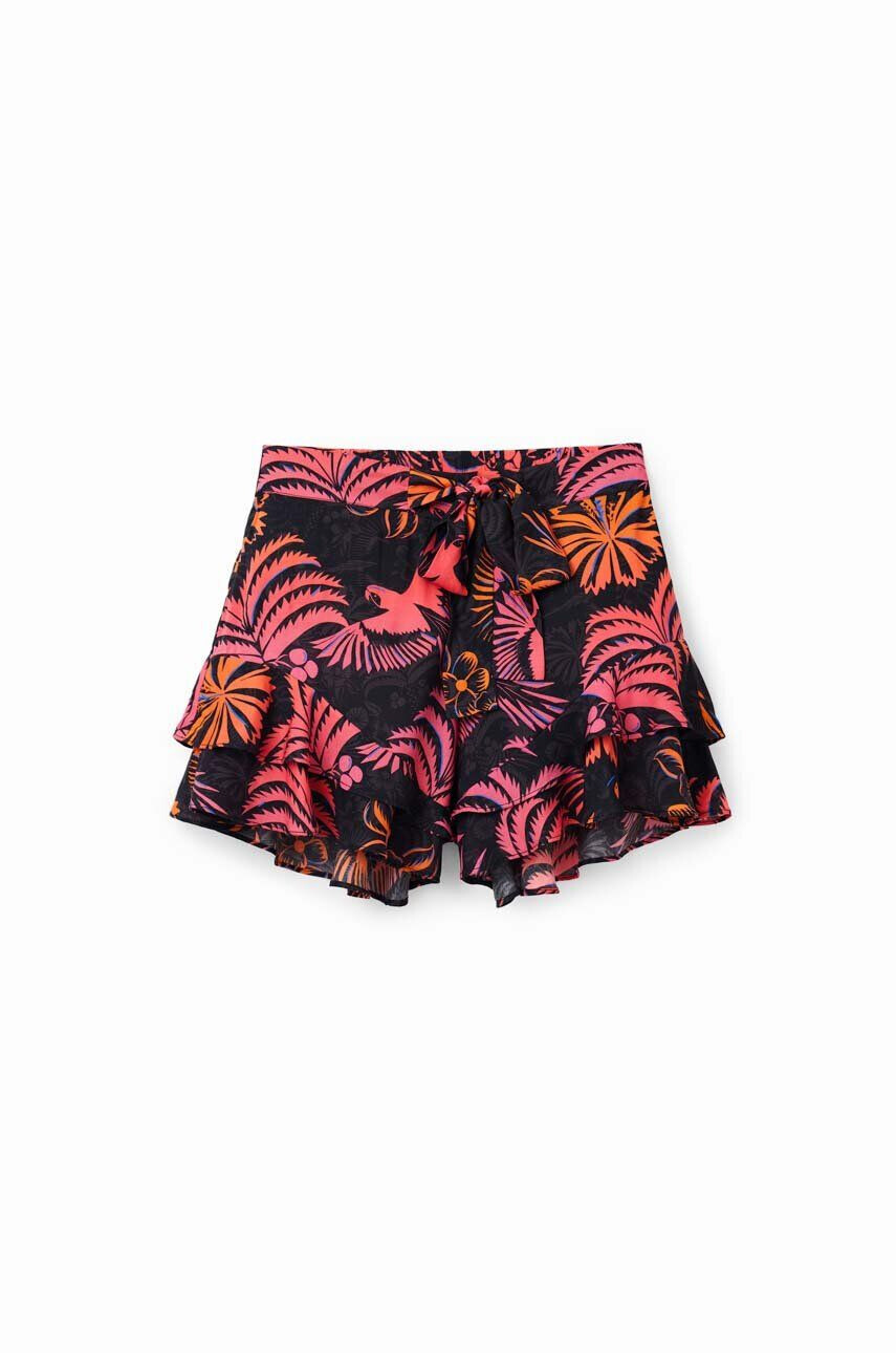 Desigual pantaloni scurti culoarea negru - Pled.ro