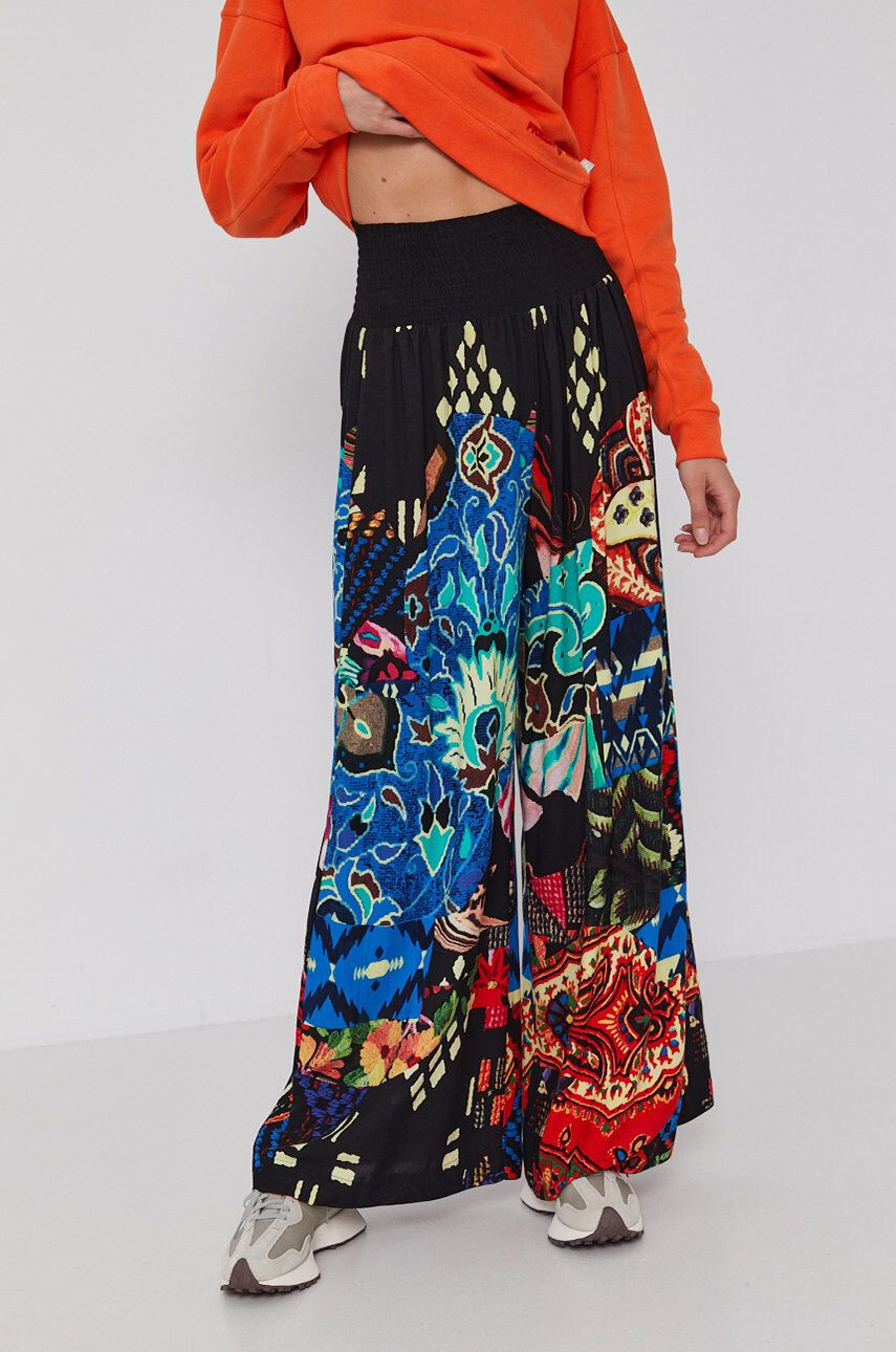 Desigual Pantaloni x Monsieur Christian Lacroix femei lat high waist - Pled.ro