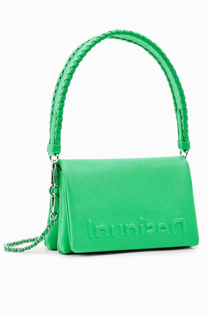 Desigual poseta culoarea verde - Pled.ro