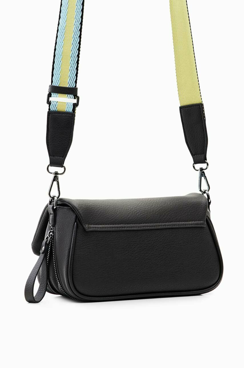 Desigual poseta culoarea negru - Pled.ro