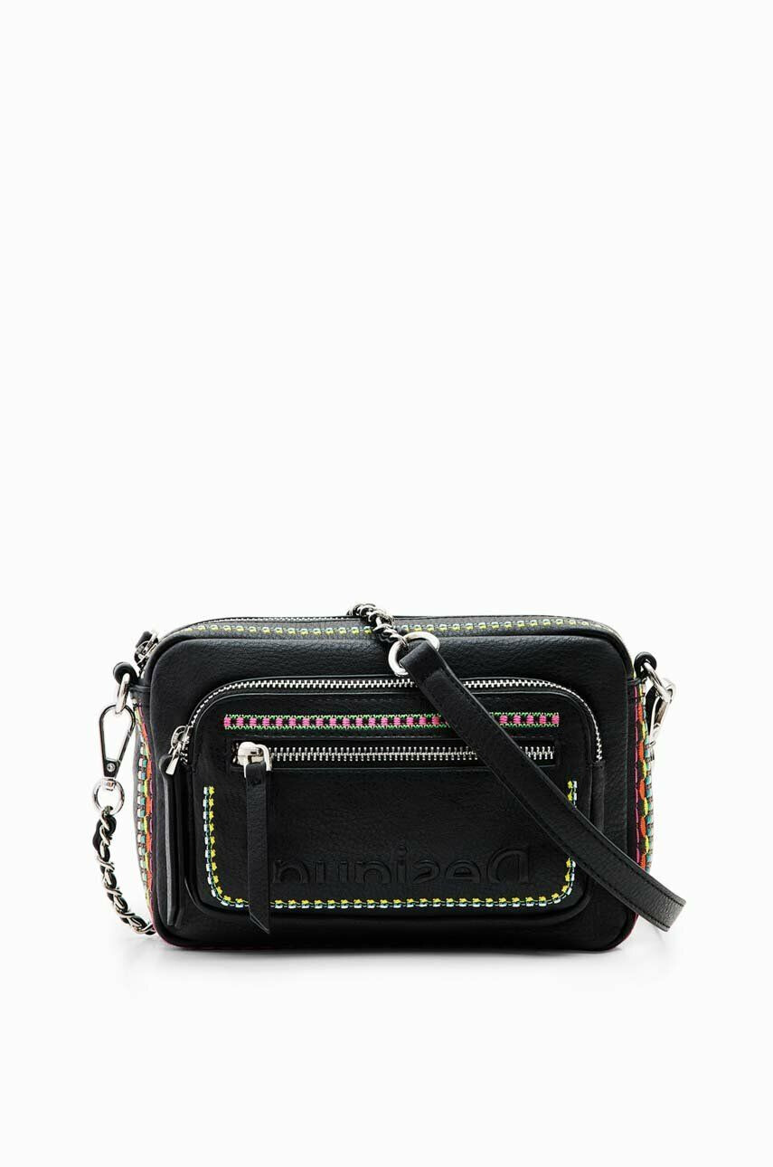 Desigual poseta culoarea negru - Pled.ro