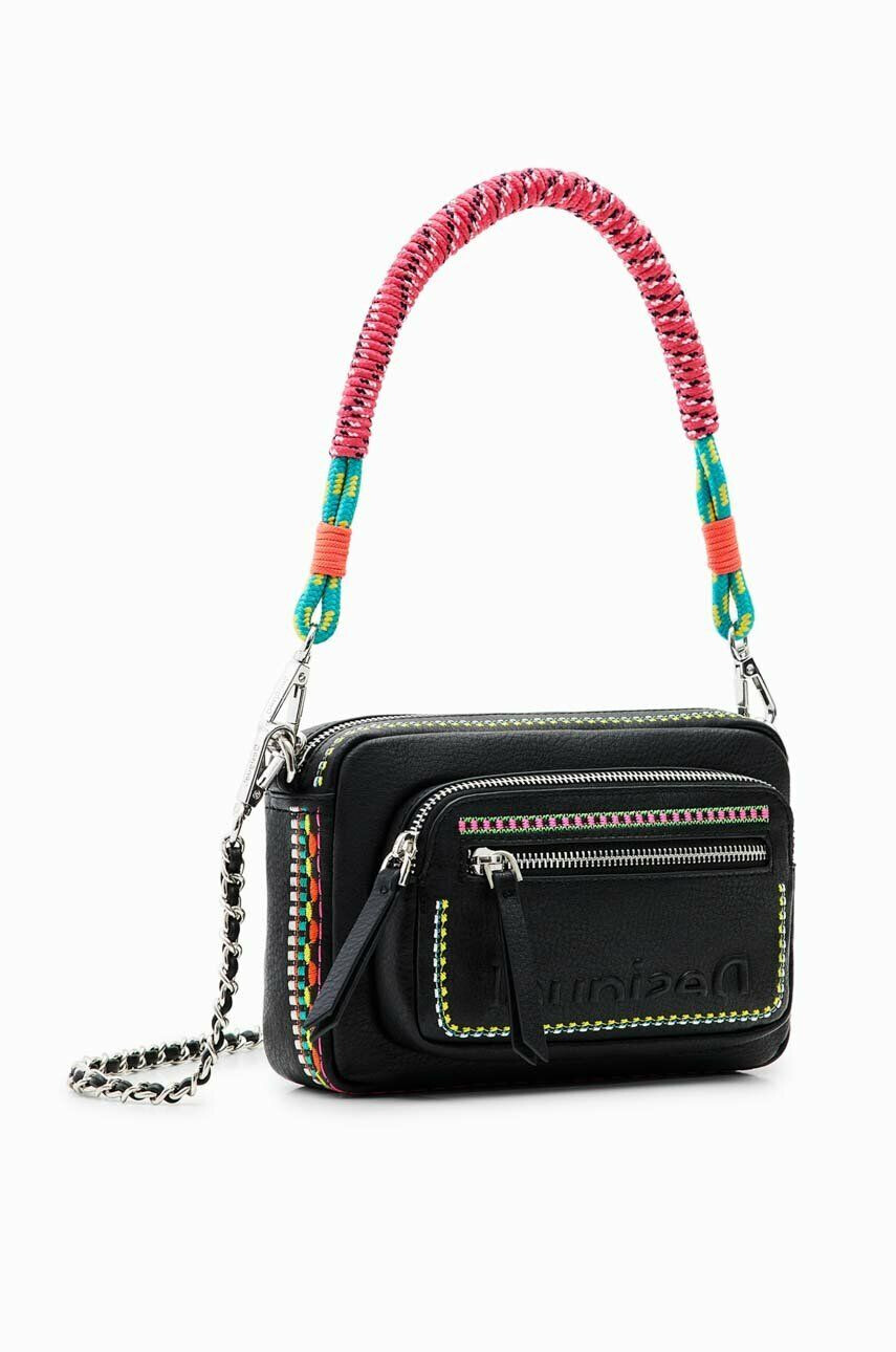 Desigual poseta culoarea negru - Pled.ro