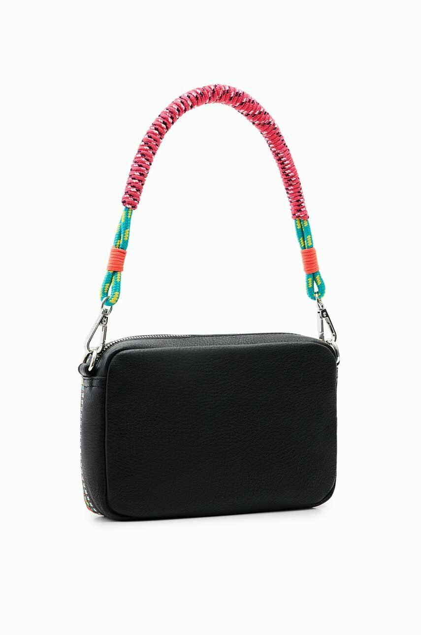 Desigual poseta culoarea negru - Pled.ro