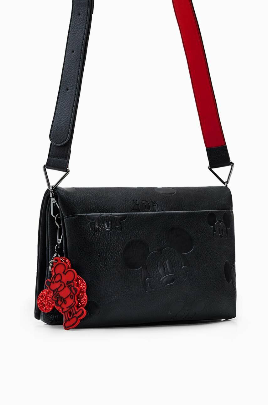 Desigual poseta culoarea negru - Pled.ro