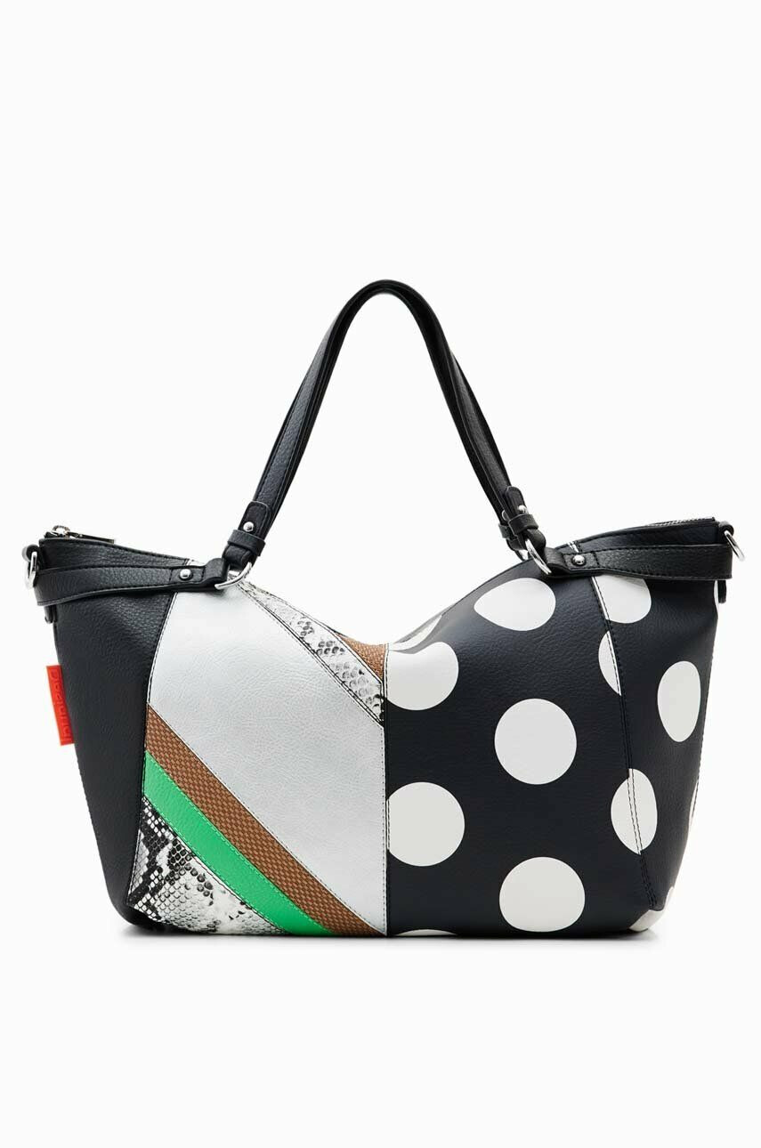 Desigual poseta culoarea negru - Pled.ro