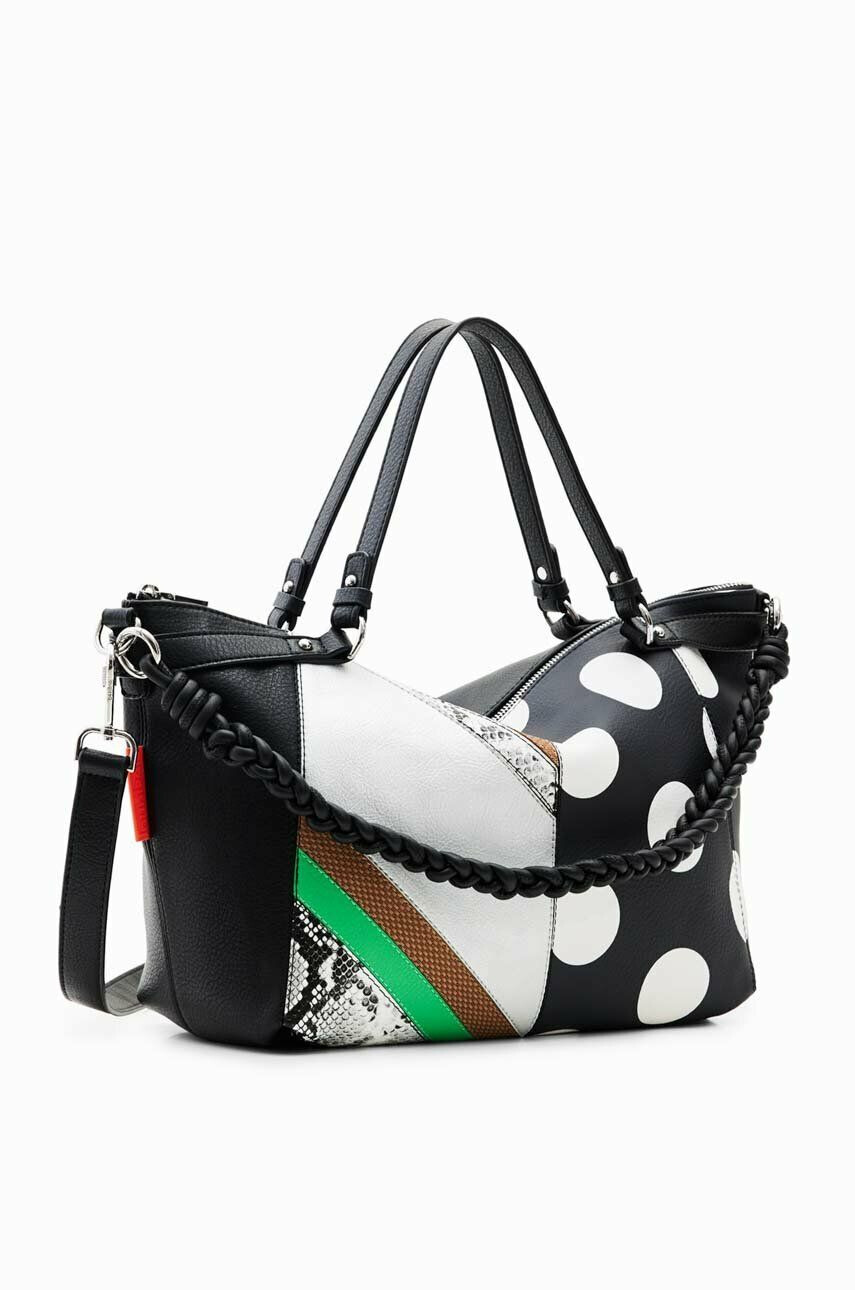 Desigual poseta culoarea negru - Pled.ro