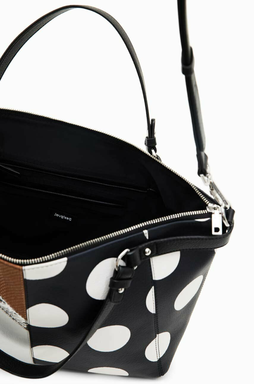 Desigual poseta culoarea negru - Pled.ro